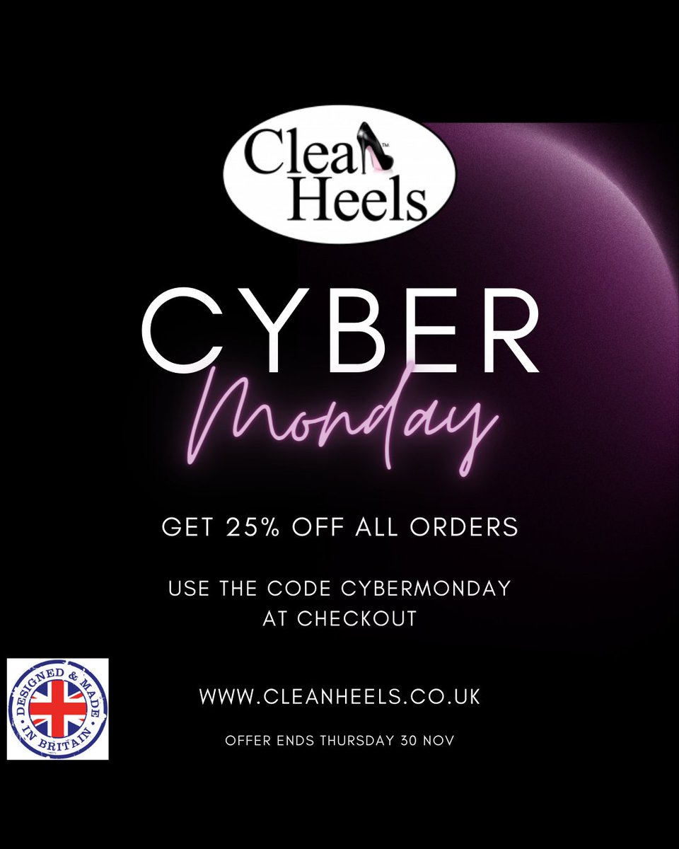 Quick!  25% off site wide!  What are you waiting for?  Link in bio :-)

#sale #cybermonday #cleanheels #heelstoppers #save #madeinbritain #dragonsden #mondaymotivation #monday #bargains #xmas #giftsunder5 #stockingfillers