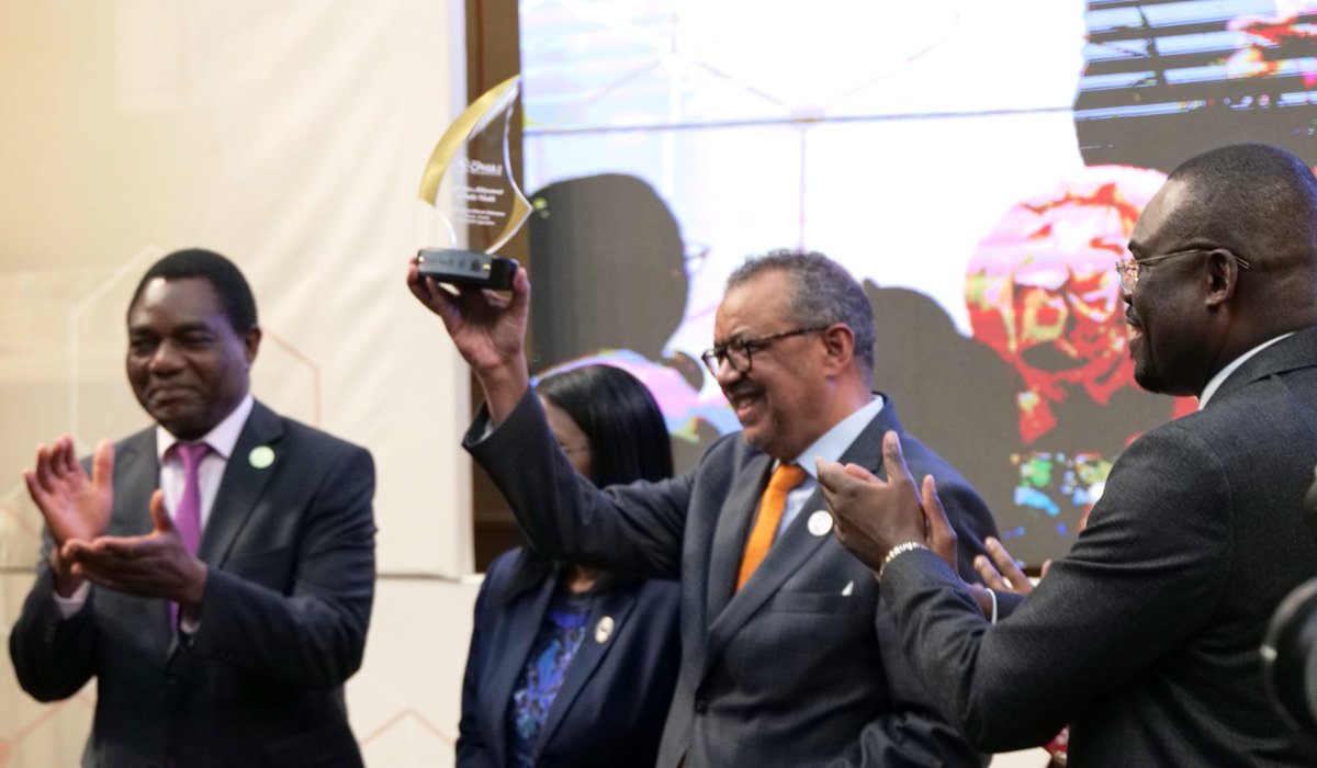 Our warmest congratulations to <a href="/DrTedros/">Tedros Adhanom Ghebreyesus</a> for being honored with the prestigious  <a href="/AfricaCDC/">Africa CDC</a>  Lifetime Achievement in Public Health Award at #CPHIA2023. 

His exceptional contributions and lasting impact on global public health are truly commendable.