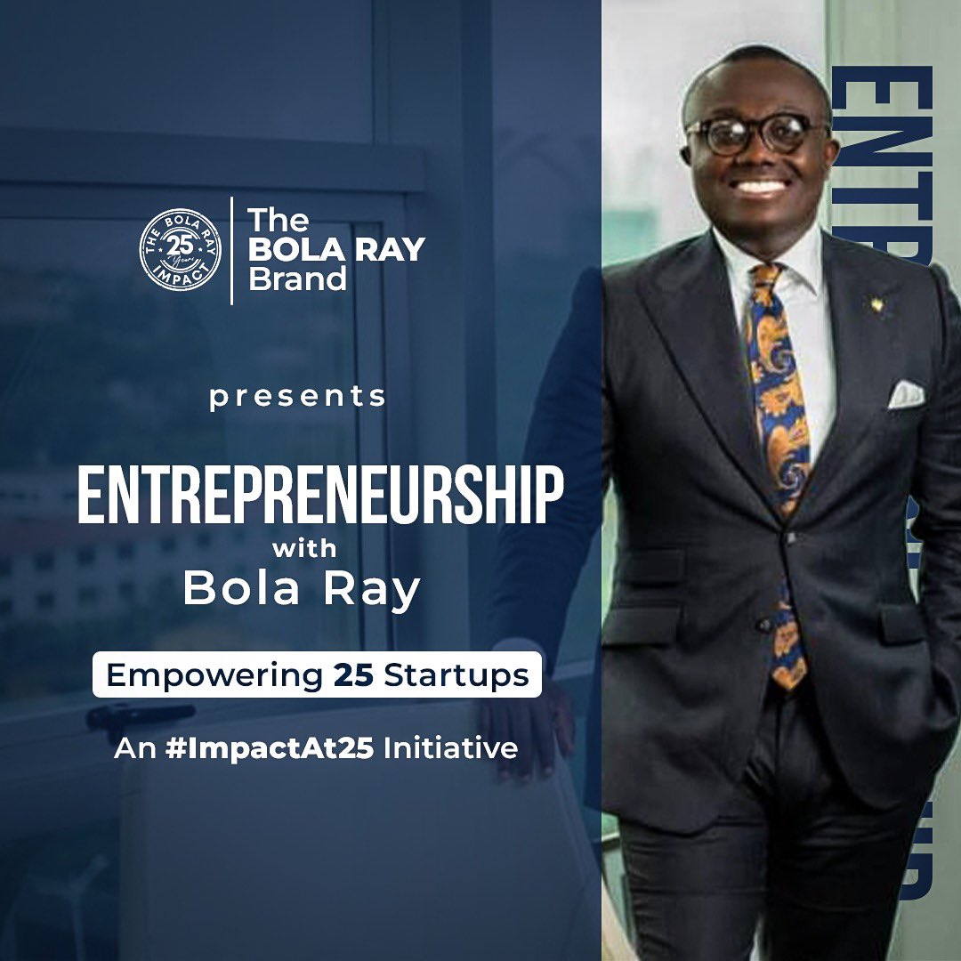 TheRealBolaRay's tweet photo. I'm meeting with 25 inspiring start-ups.
This is all about encouragement, support, and fostering growth via the ‘Entrepreneurship With Bola Ray’ initiative.
I can't wait to learn and share together. Stay tuned ✌🏼
Share your details with @OnlyDhamie_
#ImpactAt25 #BolaRayImpact #StartupSupport #Entrepreneurship