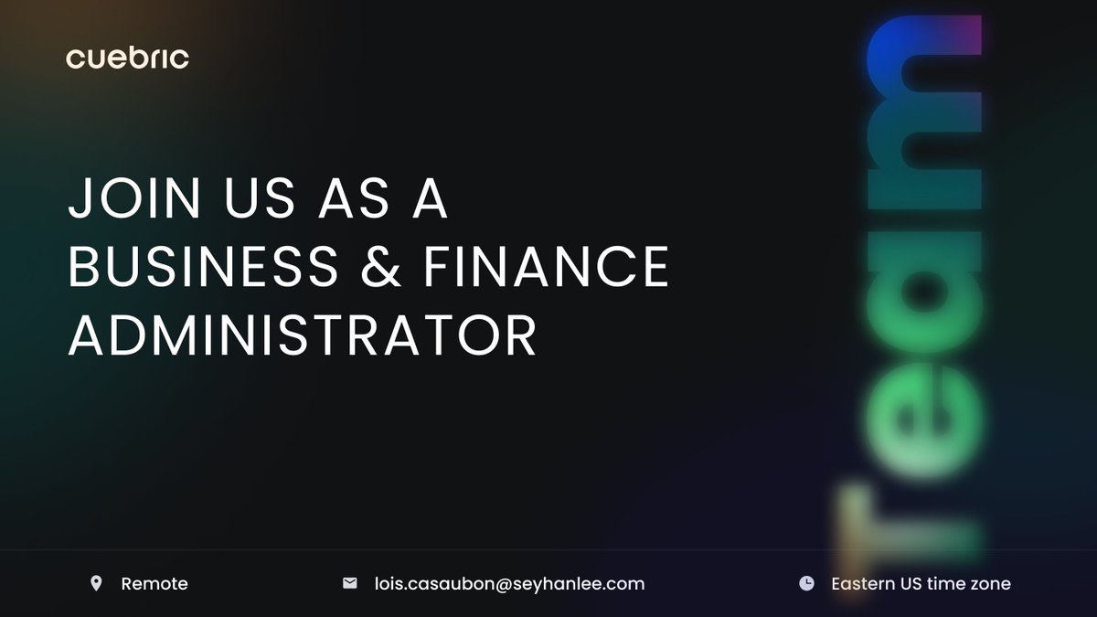Good morning 😊 We are looking to hire a Business &amp; Finance Administrator. It is going to be one of the most exciting jobs on the market for someone with a Business Background. See full Job Post below.
Please send CVs to lois.casaubon@seyhanlee.com linkedin.com/feed/update/ur…