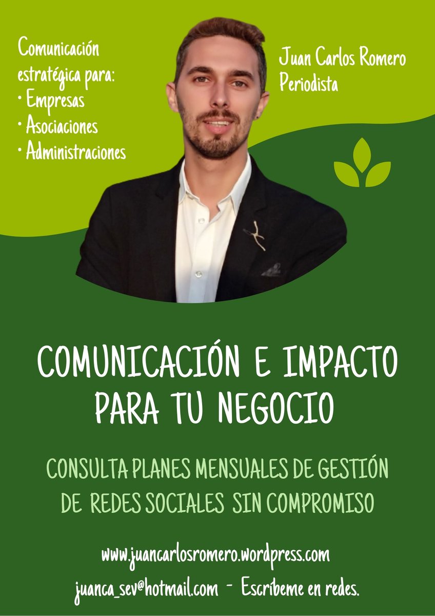 juanca_sev's tweet photo. ‼️ Servicio de comunicación estratégica para asociaciones, empresas o administración.

☎️ Consulta por mensaje privado o al correo electrónico sin compromiso. https://t.co/RyhrDHZJtX
