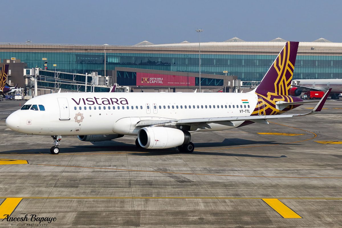aneesh_bapaye's tweet photo. @airvistara @Airbus A320-232(WL) [VT-TTL] taxing to rwy 14 at @CSMIA_Official Mumbai . 

#airvistara #spotvistara #Airbus #airbusa320 #GatewayToGoodness #mumbaiairport #mumbai #india #weareairbus #wemakeitfly #v1images https://t.co/BbJ3euJnuV
