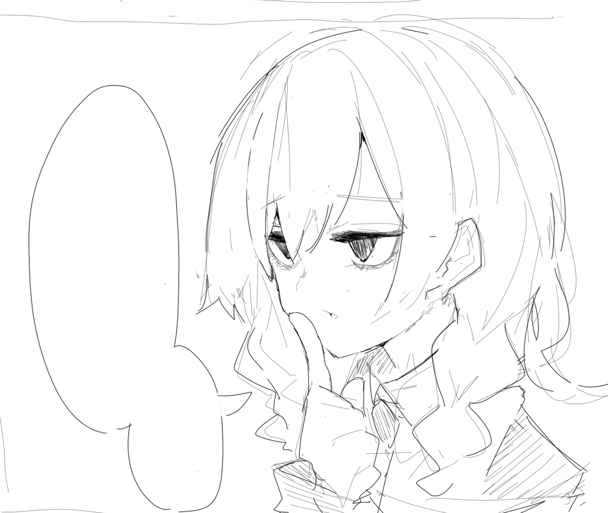 クソマンガの下描きです 