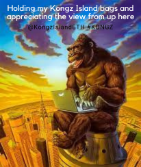 Roluleeth's tweet photo. @KongzIslandETH Appreciating the high view! @KongzIslandETH
#KONGZ https://t.co/cbMaaOR3q2