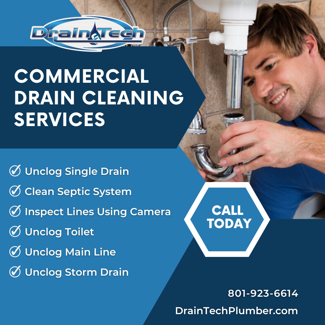 DrainTech3's tweet image. We are the perfect solution to clearing drains at your place of business.

Your #DrainExperts serving Northern Utah with 24/7 emergency service. 
Call us today!
801-923-6614
Book us instantly online at DrainTechPlumber.com

#DrainTech #DrainCleaning #CloggedDrain #CleanSeptic