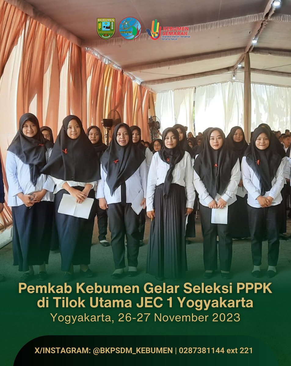 Pemkab Kebumen Gelar Seleksi PPPK di Tilok Utama JEC 1 Yogyakarta

Sumber : kepegawaian.kebumenkab.go.id/index.php/web/…