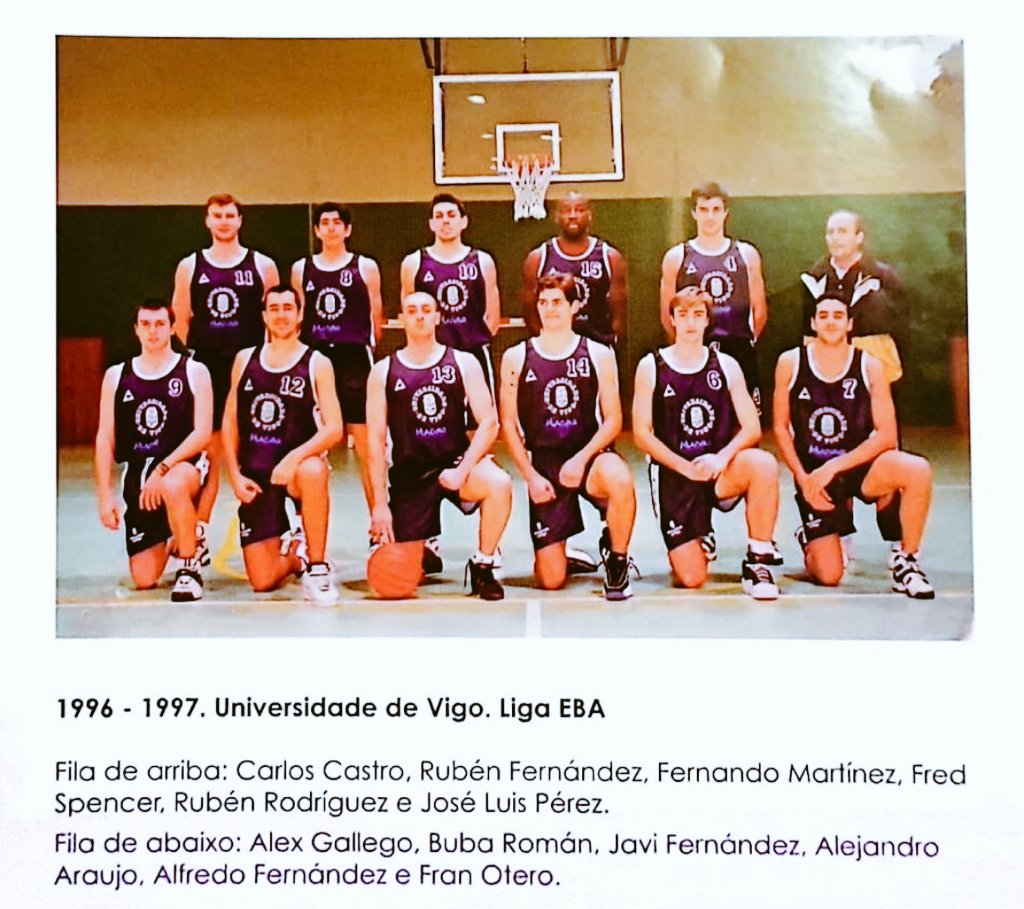 Cuando en la #historiabaloncestovigo hubo dos equipos en la que por entonces era la tercera categoría del baloncesto masculino español #LigaEBA Uno de ellos, <a href="/uvigo/">Universidade de Vigo</a> 1996/97