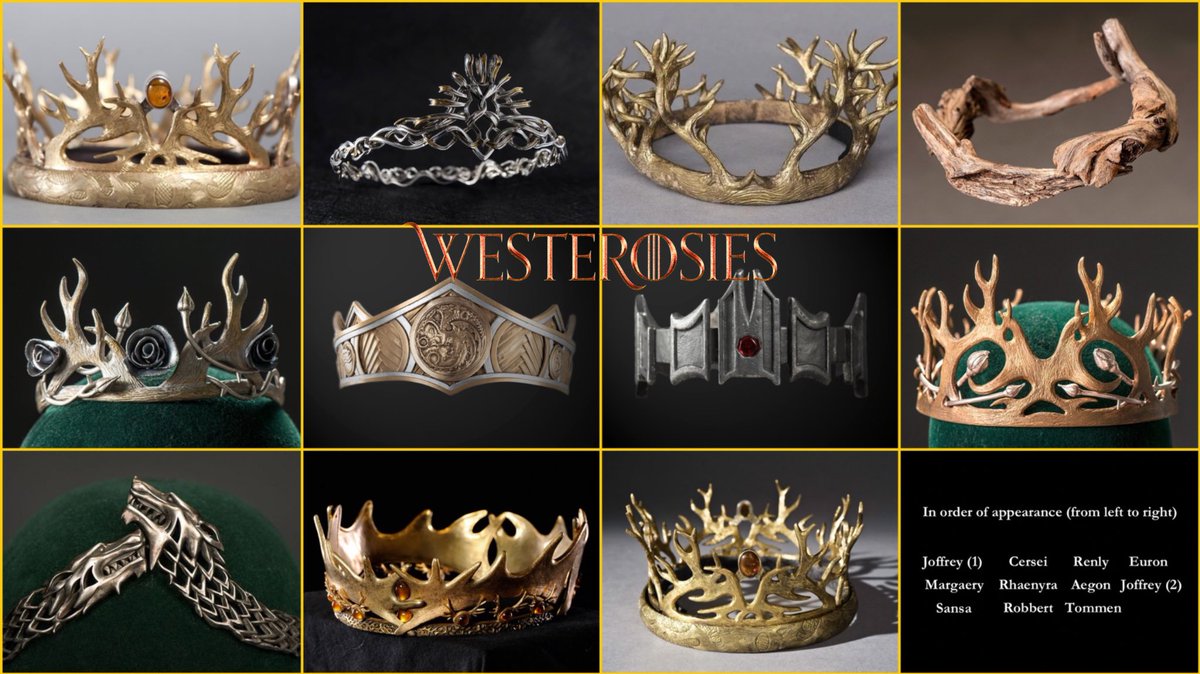 Crowns in Game of Thrones &amp; House of the Dragon 👑