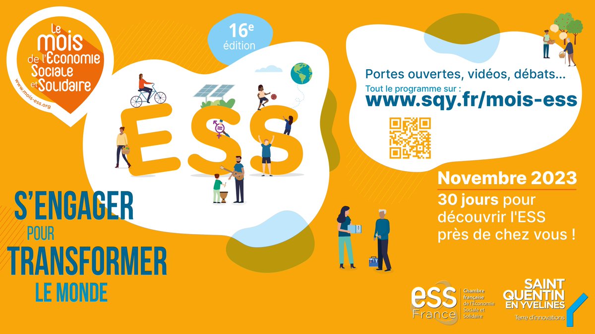 SQYcub's tweet photo. J-1️⃣ Rencontre des acteurs de l'#ESS ! 
Vous souhaitez développer vos activités et faire grandir votre projet à impact, venez découvrir les dispositifs et outils de la finance solidaire 🚀
📌 Jeudi 30/11 - 9H > 12H
👉 https://t.co/Nx0l5ac7Ya https://t.co/HaCUETVSAL