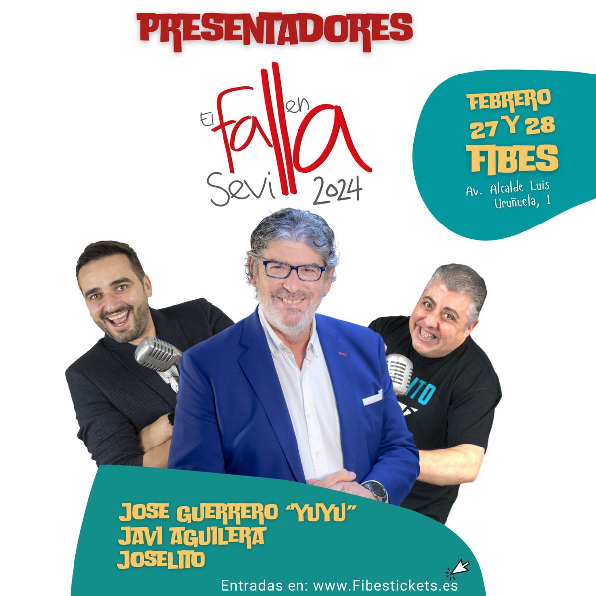 Ea señores. Un servidor vuelve al Falla. Eso sí. en Sevilla🤣🤣🤣🤣. Junto a estos dos fenómenos, <a href="/canijodecadiz/">Javi Aguilera</a> y <a href="/Joselitoheidi/">Joselito</a>. Oleeeeee.