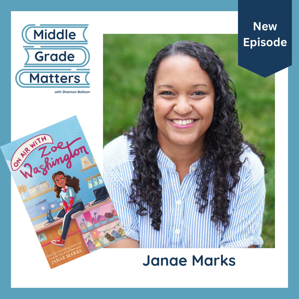 Streaming now! On this episode, I talk with New York Times bestselling author Janae Marks about her latest book, On Air with Zoe Washington, about becoming a full-time writer, and about the fun of writing for kids. @JanaeMarksBooks #middlegradeauthor #middlegradebooks