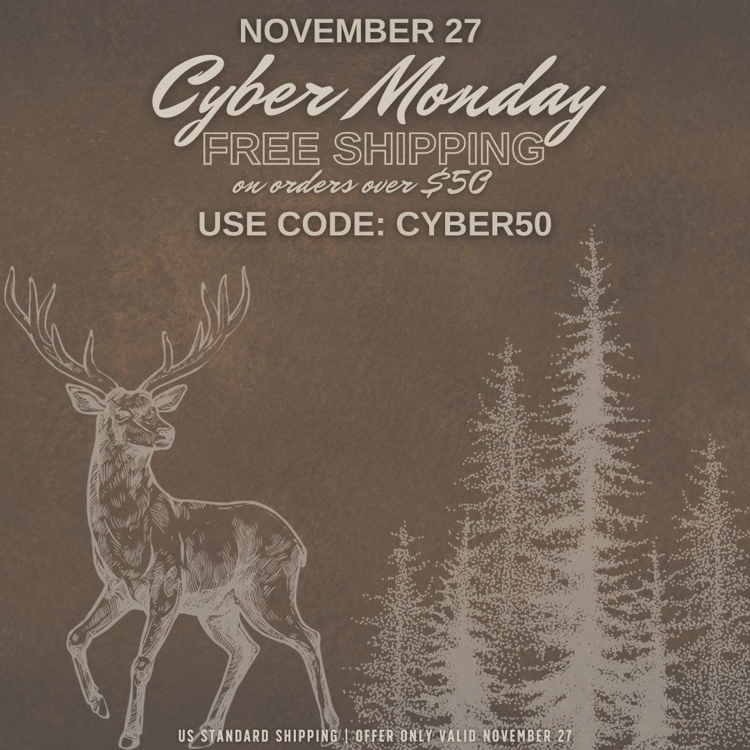 Use CYBER50 for free shipping today on orders over $50. shop.larryfleet.com