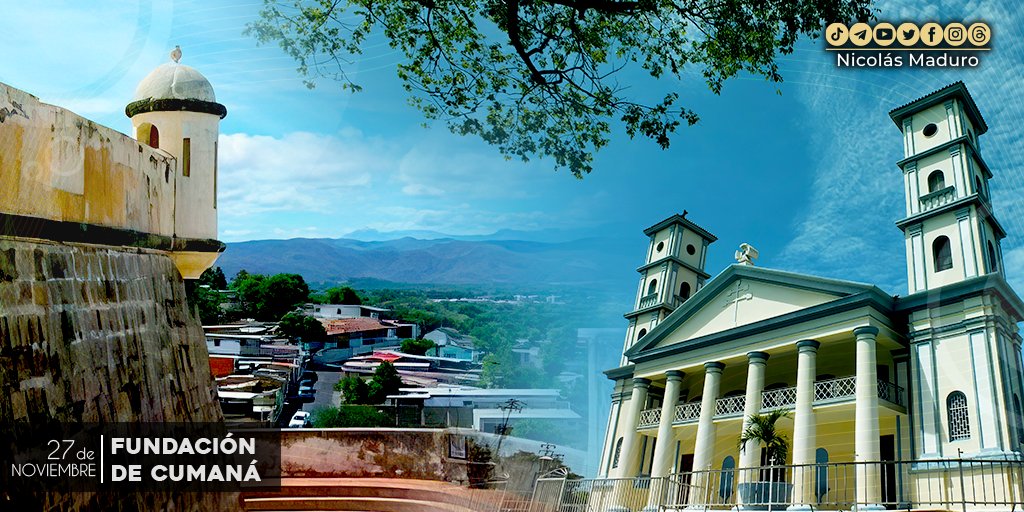Celebramos junto al Pueblo cumanés, que luce el orgullo de haber nacido en una tierra de gracia, cuna del Gran Mariscal Antonio José de Sucre, donde convive el pasado y el presente, formando un patrimonio cultural único e inigualable. ¡Cumaná cumple 508 años de su fundación!