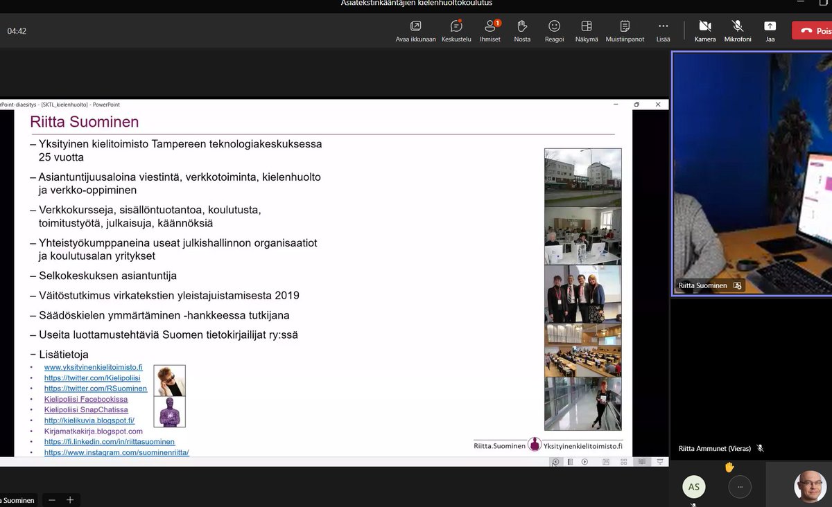 #koulutus aina kannattaa - traductilaiset menossa mukana suomen #kielenhuolto koulutuksessa, kiitos jo etukäteen <a href="/SKTLtwiittaa/">SKTL</a> ja <a href="/Kielipoliisi/">Riitta Suominen</a> !