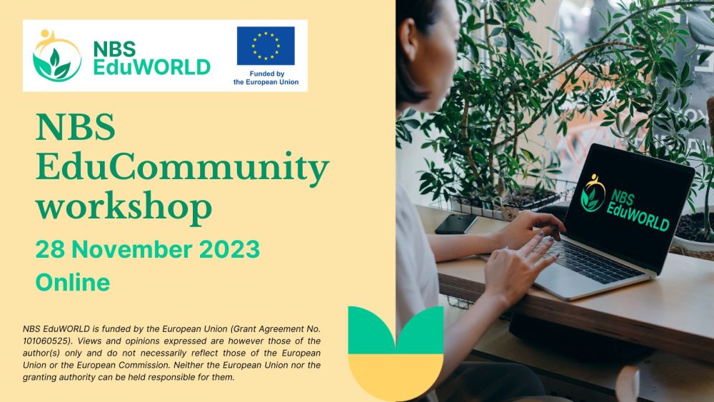 📚Join us tomorrow for our EduCommunity workshop, exploring benefits of NBS education, from 🍎early childhood to professional training👷‍♀️ Keynote- Guia Bianchi & Arjen Wals 🗓️28.11 10 CET & share with us your experience as NBS practitioner or educator! 🌿➡️bit.ly/3ETlmsJ