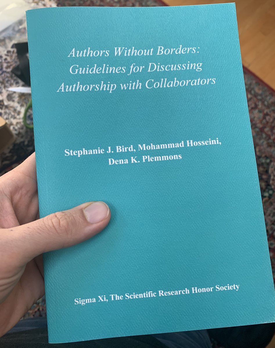 Modern science is increasingly international & interdisciplinary; it is 'without borders'. We offer practical guidelines for discussing #authorship to assist the community in minimizing tensions. #OpenAccess version will soon be made available through @SigmaXiSociety