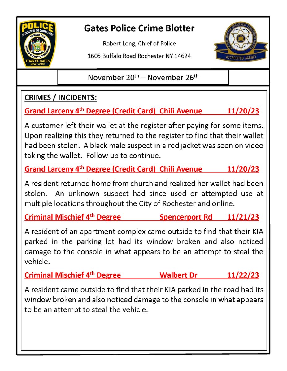 Gates Police tweet media