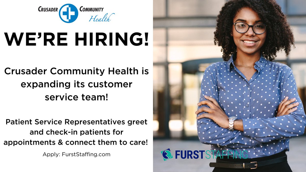 CrusaderHealth's tweet photo. WE’RE HIRING! Apply at https://t.co/krw7xW2STY https://t.co/LaC9kuIrHk