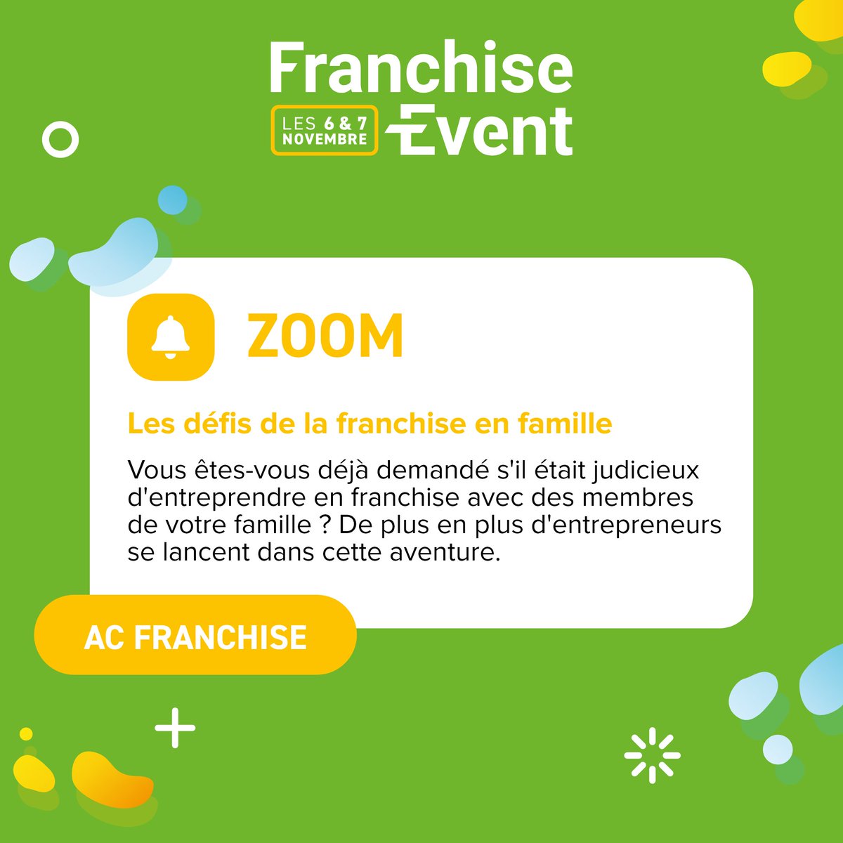 👨‍👩‍👦‍👦 Vous envisagez de vous lancer dans l'entrepreneuriat en famille ? Découvrez les opportunités et les défis de la franchise en famille.

Découvrez les conseils avec AC Franchise 📌 ac-franchise.com/article/ouvrir…

#Franchise #Entrepreneuriat #Famille
<a href="/CCRE35/">CCRE35</a>  <a href="/BretagneCma/">CMA_Bretagne</a> <a href="/CCI_35/">CCI Ille-et-Vilaine 🇫🇷🇪🇺</a>