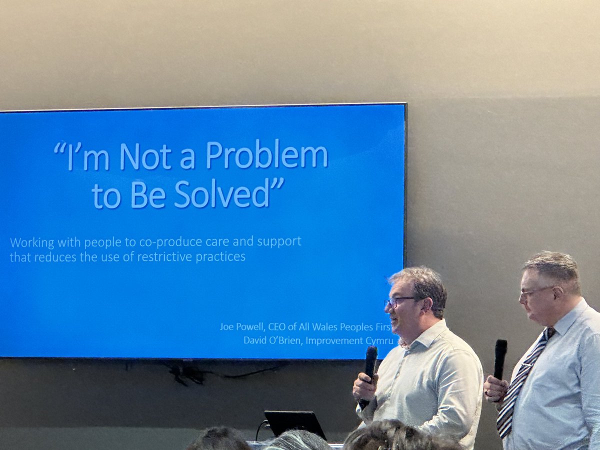 @obrienphotos from @ImprovementCym and All Wales People First CEO @JoePowellAWPF talks about restrictive practices should be the very last resort not the first!! #UDIDDAWS
