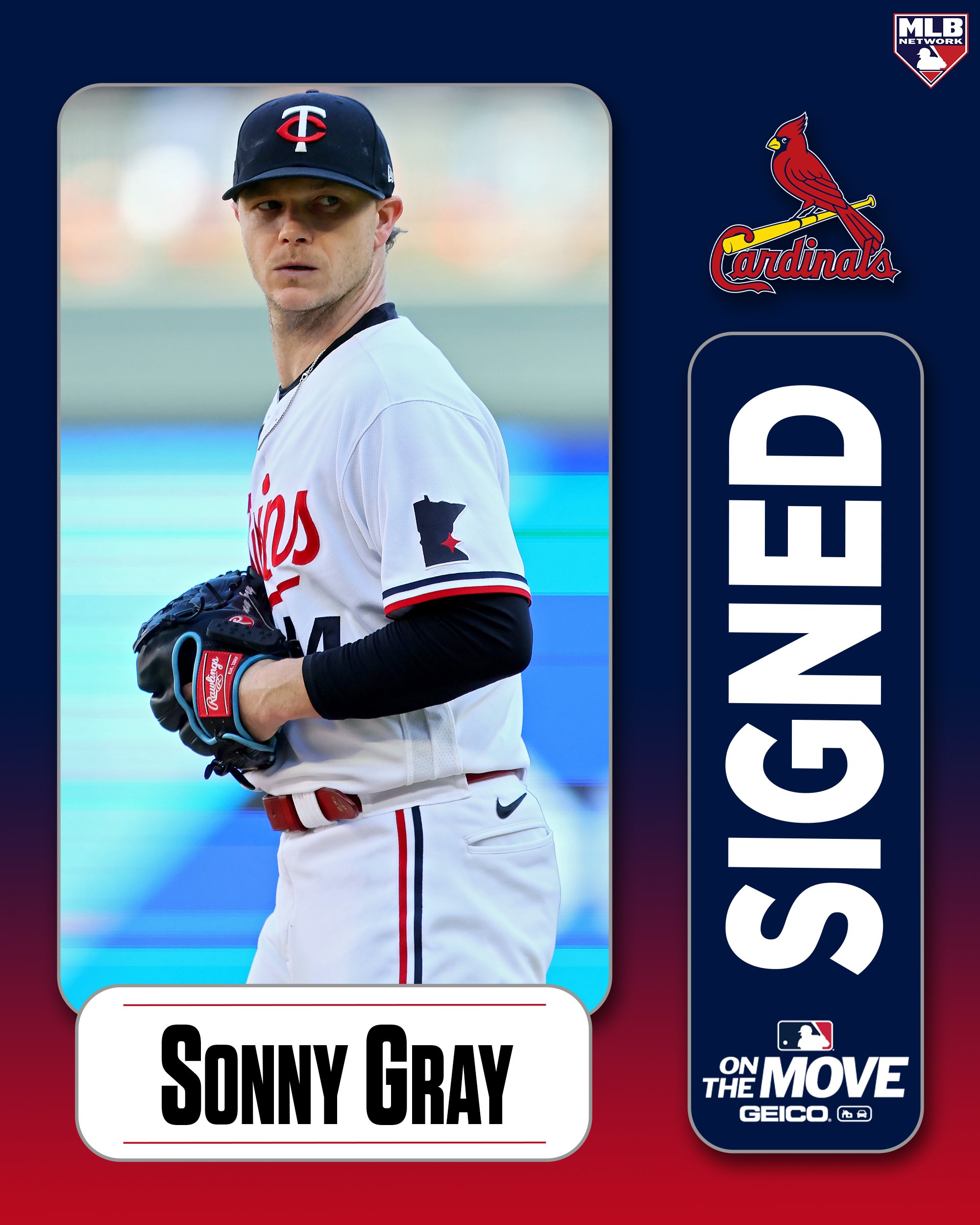 MLB Network on X: Free agent RHP Sonny Gray and the St. Louis Cardinals  have reportedly agreed to a 3-year deal.  / X
