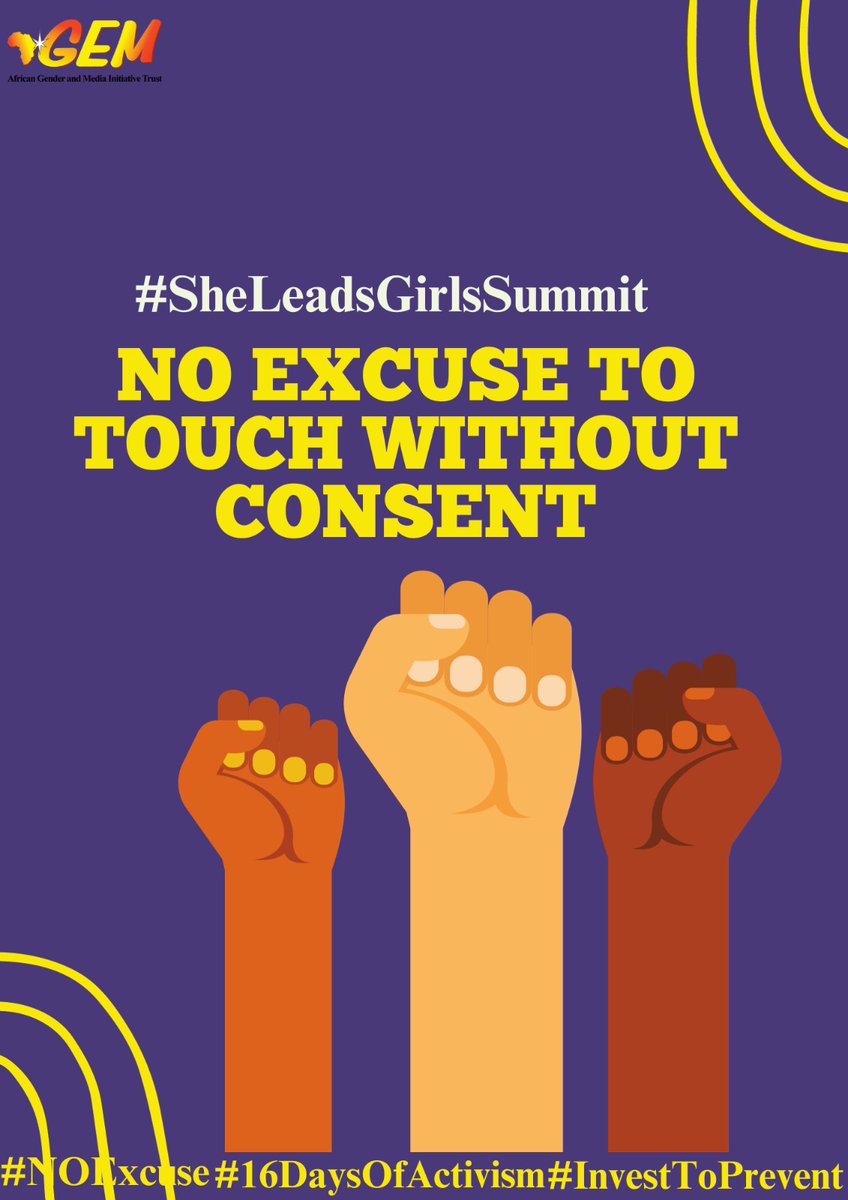 Amillo23vuvu's tweet photo. CONSENT is PARAMOUNT!
Touch without CONSENT is Violation of human Rights
#16DaysOfActivism2023 
#ConsentCanBeWithdrawnAtAnyTime
@SheLeadsKenya @GEM_Africa @LadiesNawiri @pfps_kenya @KenyaYwca @gender_ke @RoselyneMkabana https://t.co/SN5C0q8YW4