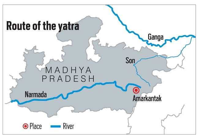 📌Son river • Son river originates from Amarkantak peak in Anuppur district  of Madhya Pradesh. This river flows through Madhya Pradesh, Uttar Pradesh  and Bihar and joins the Ganga near Patna. •