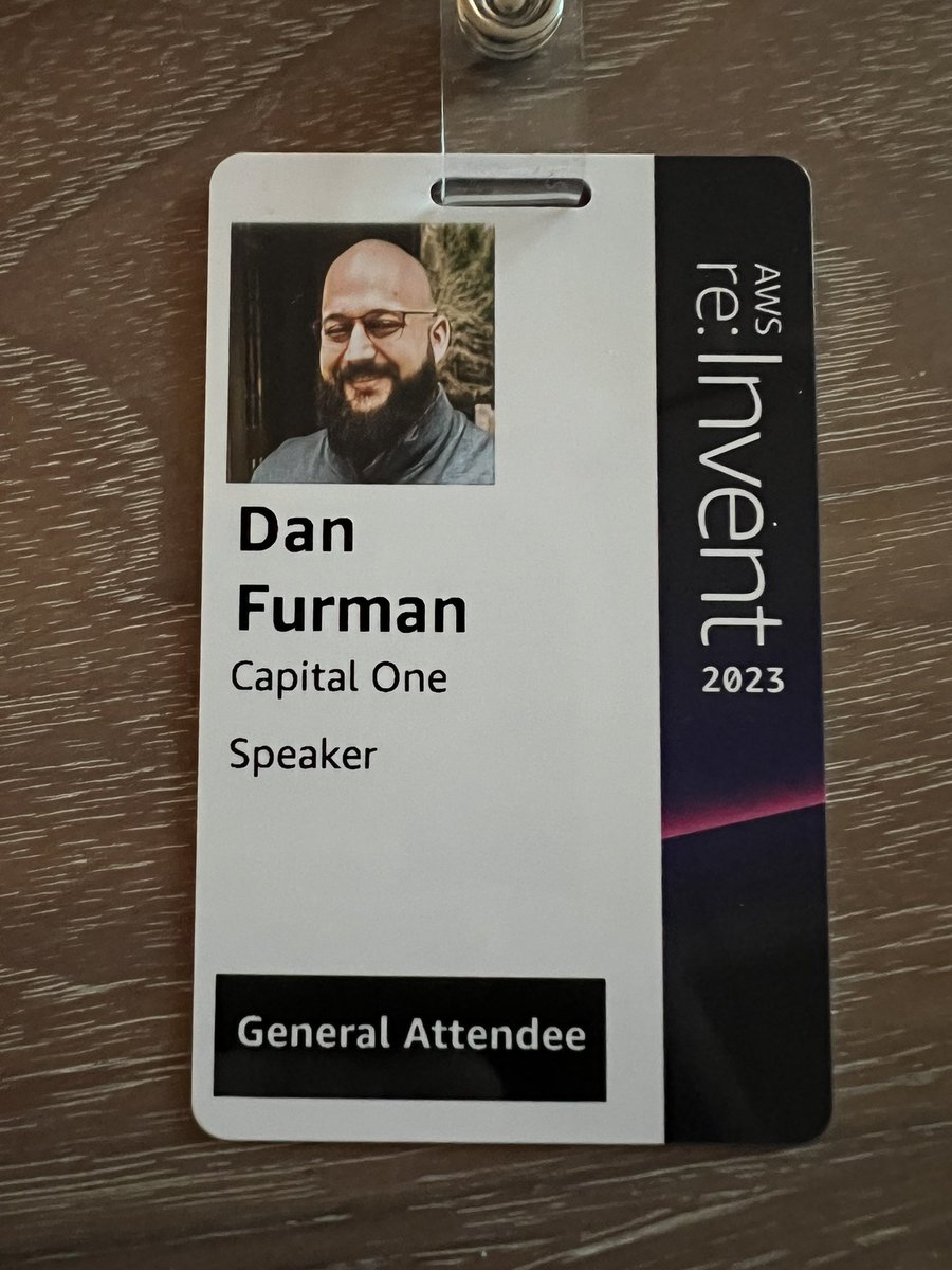 djfurman4tech's tweet image. Excited to be a first time speaker this year at #reinvent2023!