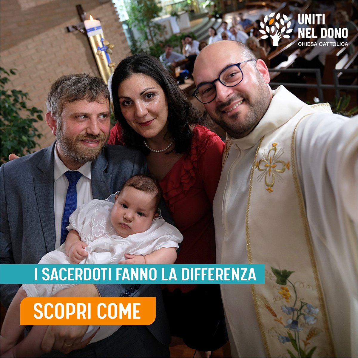 Si inizia con il battesimo, il sacramento con cui i piccoli iniziano il cammino di fede, e giorno dopo giorno i sacerdoti della Chiesa Cattolica accompagnano i fedeli in ogni momento della vita. Puoi scoprire cosa fanno per te su: 
unitineldono.it/sostieni-sacer…
#unitineldono