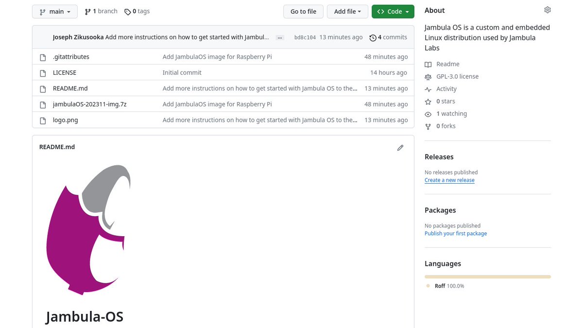 jzikusooka's tweet photo. I've just released a snapshot image of Jambula OS, our custom embedded Linux distribution for raspberry Pi devices @NC_Cyberlaw @JambulaTV #JambulaOS #raspberrypi #Linux #OpenSource
You can download it from: https://t.co/lL0brNCsvJ https://t.co/ojhwzpVctD