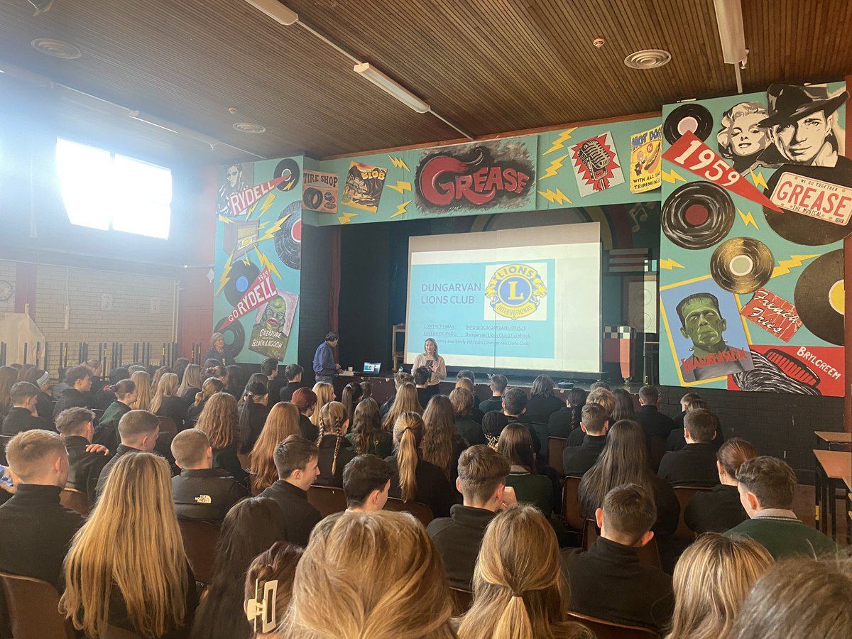 McGannMargo's tweet image. All TY students @FriaryCollege received a presentation on the work of @lionsclubs Dungarvan. Ms Foley discussed the upcoming Christmas Fundraiser event. It was fascinating to hear how money we donate can make a real difference to local families at Christmas 🎄 @DvanChamber