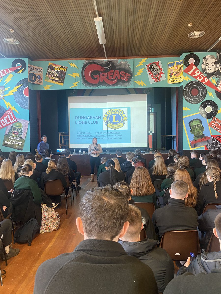 McGannMargo's tweet image. All TY students @FriaryCollege received a presentation on the work of @lionsclubs Dungarvan. Ms Foley discussed the upcoming Christmas Fundraiser event. It was fascinating to hear how money we donate can make a real difference to local families at Christmas 🎄 @DvanChamber