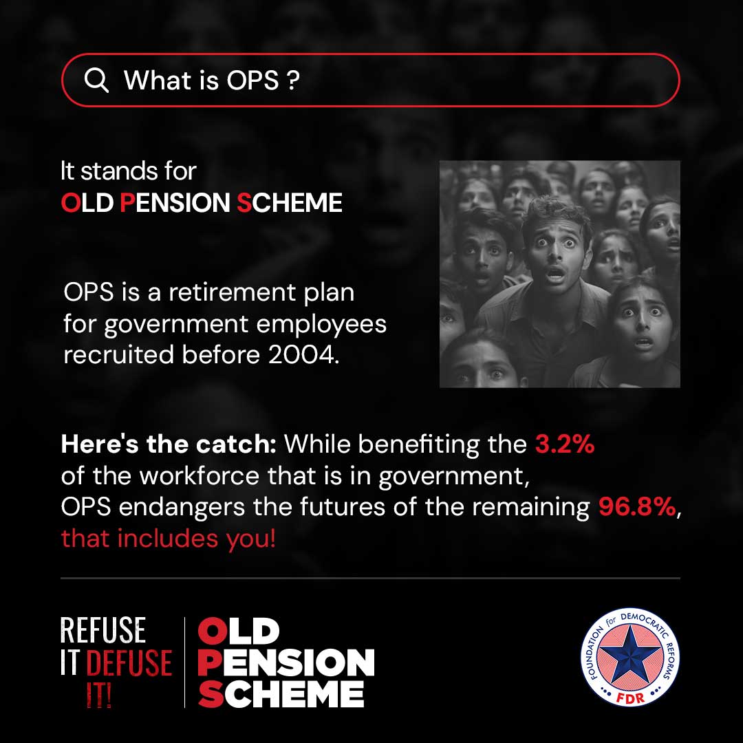 #OPS is a looming economic disaster for our nation. Understanding its impact on our lives and the country is crucial.

Cast your vote against OPS today to safeguard your future!

Click the link in bio for more details.

#refuseitdefuseit #jayaprakashnarayan #SayNoToOPS #pension