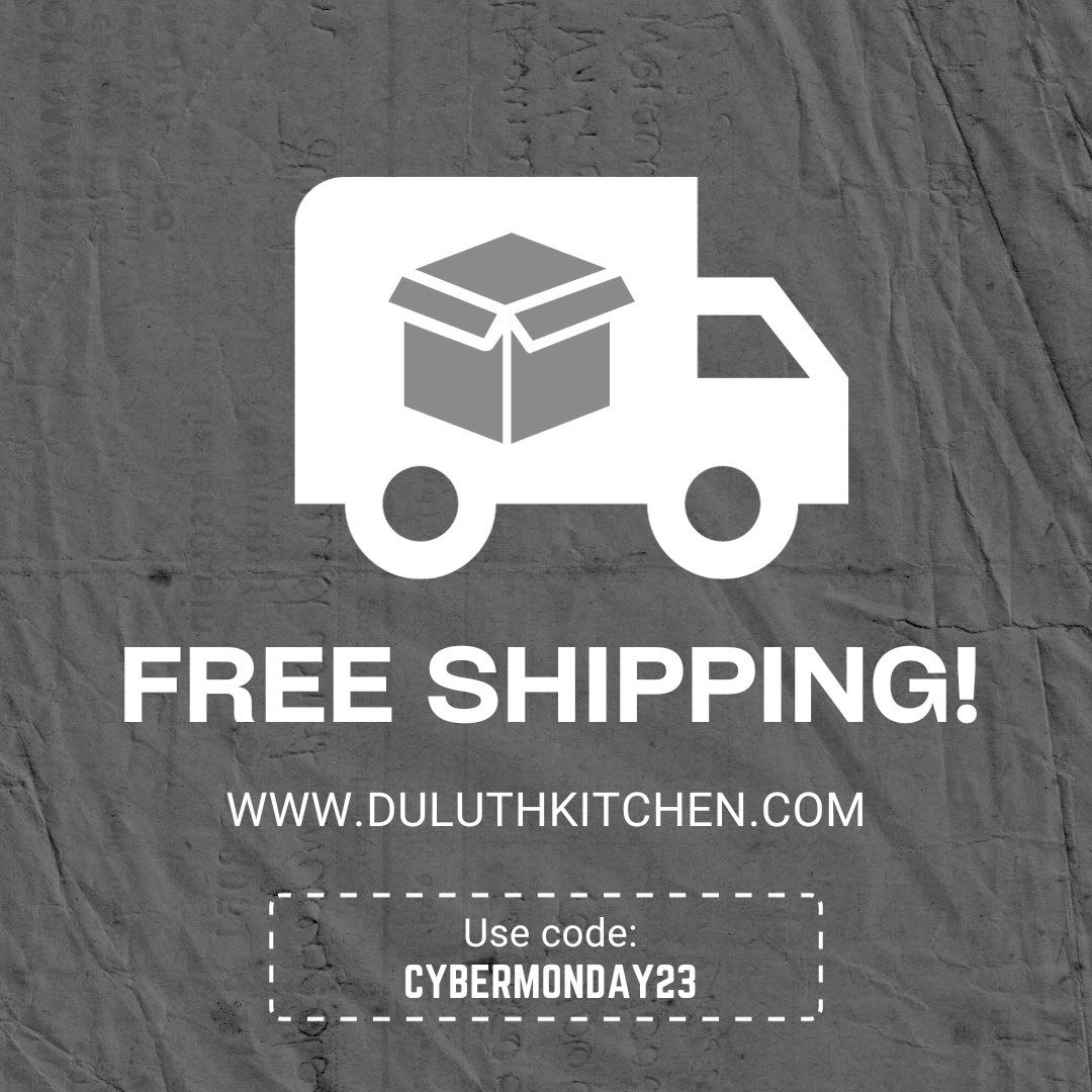 Happy Cyber Monday! 🤖

Today only we’re offering FREE shipping on any purchase using promo code: CYBERMONDAY23

duluthkitchen.com

#cybermonday #smallbusiness #duluth