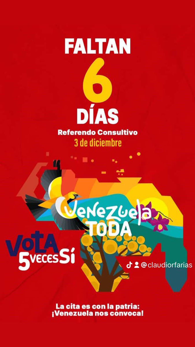 claudiorfarias's tweet photo. Vamos todos y todas a votar #5vecesSí https://t.co/blYO2IhNV8