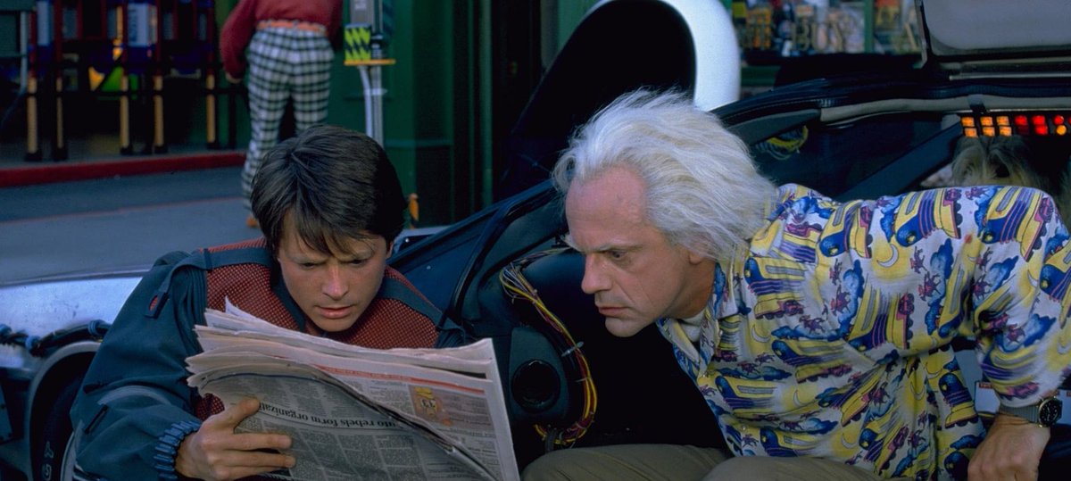 minaspipi's tweet photo. Back to the Future Part II (1989): A Time-Traveling Adventure into Nostalgia and Tomorrow

In the realm of cinematic brilliance, few franchises have managed to capture the imaginations of audiences across generations like "Back to the Future." With the release of its second installment in 1989, director Robert Zemeckis propelled us not only into the future but also into a realm of timeless humor and sci-fi wonder.

Setting the Stage for Temporal Hijinks 🚗⚡
"Back to the Future Part II" picks up where its predecessor left off, whisking us away in the iconic DeLorean time machine. Marty McFly and Doc Brown embark on a journey to the year 2015, a time that, at the film's release, seemed like an eternity away. The filmmakers' vision of the future, complete with hoverboards, self-lacing shoes, and flying cars, was both ambitious and whimsical. While some predictions may have missed the mark (sorry, hoverboards are still not a thing), the film's portrayal of futuristic gadgetry remains a delightful testament to '80s futurism.

The Time-Bending Plot 🔄📜
What distinguishes "Back to the Future Part II" is its intricate, time-twisting plot. The narrative weaves through various timelines, creating a complex yet thoroughly engaging storyline. The film serves as a visual feast for fans of the original, cleverly revisiting key moments from the first installment. Marty finds himself not only in the future but also in an alternate version of 1985, where Biff Tannen reigns supreme as a corrupt millionaire. The intricate dance between past, present, and future showcases the filmmakers' commitment to storytelling complexity without sacrificing the humor that made the first film a classic.

Technological Marvels and Misses 🤖🕰️
The film's portrayal of 2015 is both a source of amusement and reflection. While we may not have flying cars or rehydrating pizzas, the film did foresee technological advancements like video calls and biometric identification. The fax machines in every room and the obsession with neon aesthetics are charmingly outdated, reflecting the '80s perception of a futuristic utopia. Yet, the film's ability to playfully exaggerate these elements adds to its enduring charm. It's a reminder that predicting the future, even for filmmakers, is an unpredictable adventure.

A Lesson in Consequences and Choices 🤔🔍
Amidst the laughter and technological marvels, "Back to the Future Part II" subtly delves into the consequences of our actions. The alternate 1985, dystopian and ruled by the nefarious Biff, serves as a cautionary tale about the impact of seemingly small decisions. The film suggests that our choices, no matter how insignificant they may seem, can shape the course of our lives and the world around us. It's a timeless lesson cleverly woven into the fabric of a time-traveling adventure.

Michael J. Fox's Timeless Charm 🌟🎸
At the heart of the film's success is Michael J. Fox's portrayal of Marty McFly. Fox's charisma and comedic timing bring a relatable quality to the character, grounding the fantastical elements of the storyline. Whether navigating the complexities of time travel or facing the absurdities of the future, Fox's performance is a testament to his enduring appeal and the film's lasting impact.

A Timeless Journey into the Future and Beyond ⏳🚀
"Back to the Future Part II" is more than a sequel; it's a cinematic adventure that transcends time. Its ability to balance intricate storytelling, futuristic visions, and timeless humor solidifies its place in the pantheon of great films. As we revisit this classic, we not only reminisce about the '80s vision of the future but also appreciate the enduring charm of a film that continues to captivate audiences, no matter what year they find themselves in. So, hop into the DeLorean, buckle up, and enjoy the ride—because the future, as "Back to the Future Part II" reminds us, is what we make of it. 🌌🎬 #BackToTheFuture #TimelessCinema #FutureFun"