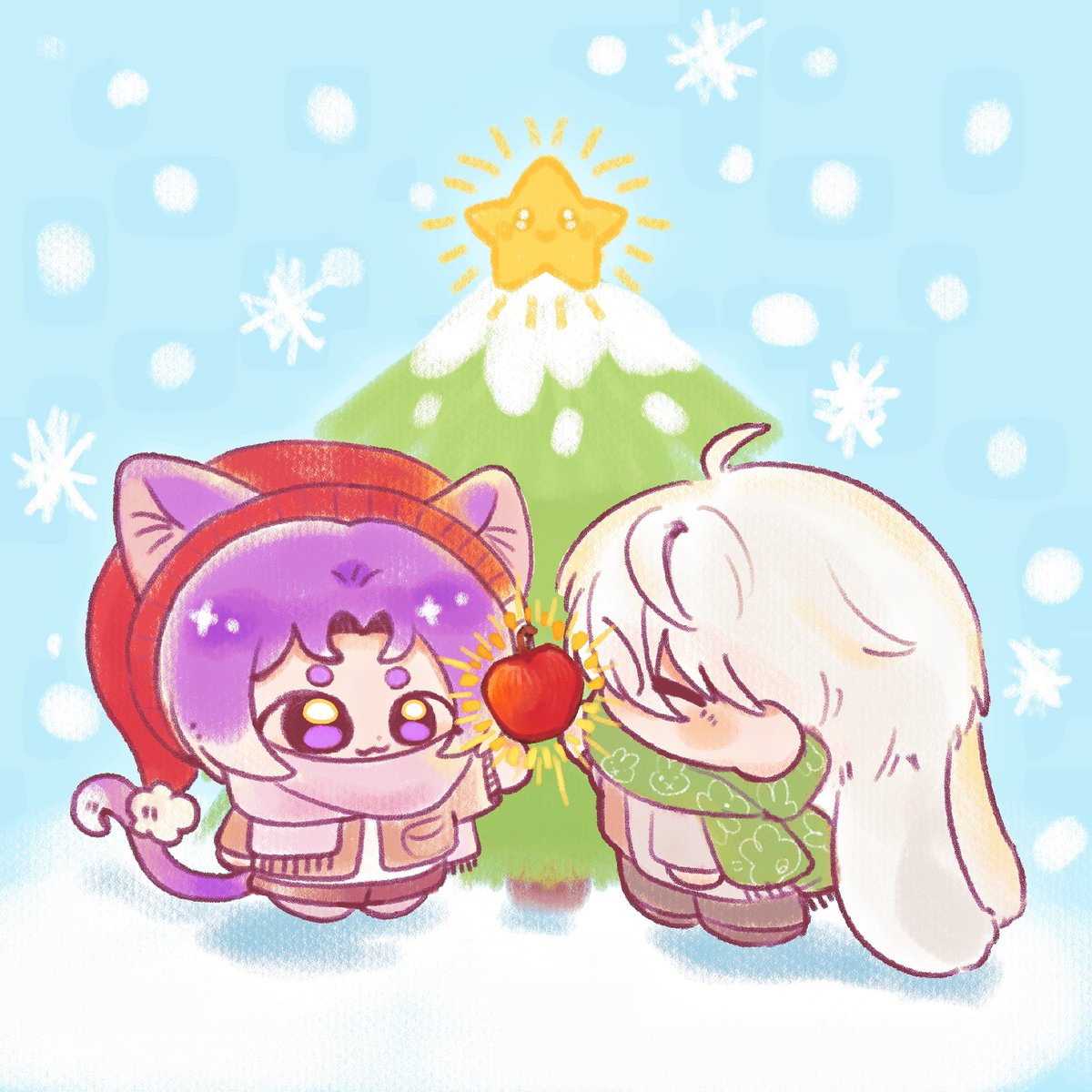 qixi0403's tweet photo. ngro/凪玲　🎄🍎💜🌟🤍🍎🎄 https://t.co/zU90Zj57wg