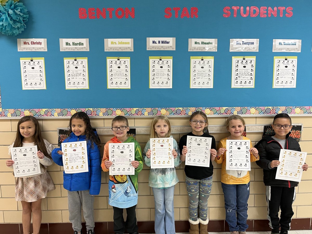 TigersBenton's tweet photo. Benton’s STAR students for the Week of November 27! https://t.co/RY59dyyxR9