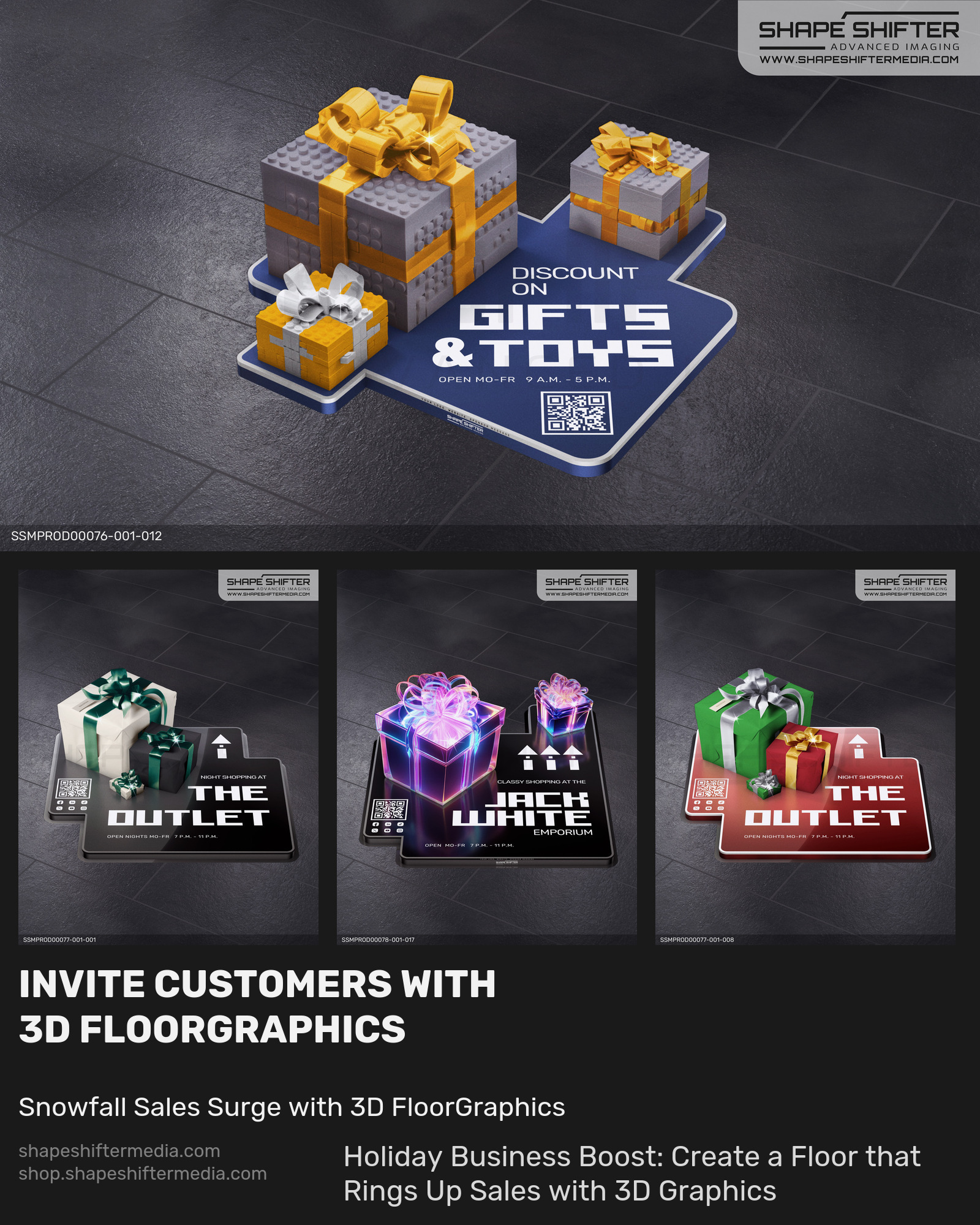 Shapeshifter Media on X:  Holiday Business Boost:  Create a Floor that Rings Up #Sales with 3D Graphics #EndOfYearCelebration  #newyearseve #thanksgivingcandles #ChristmasDeals #HolidaySavings #Shopping  #ThanksgivingDinner