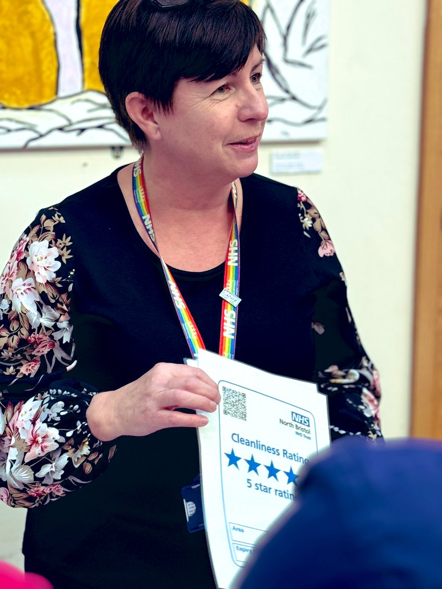 This is Sharon, Sharon leads our incredible @NorthBristolNHS domestic team, over 400 amazing individuals who keep our patients, visitors, volunteers and staff safe. We are indebted for all that our domestics do, each and every one an important member of the @NBT_IPCT safety…