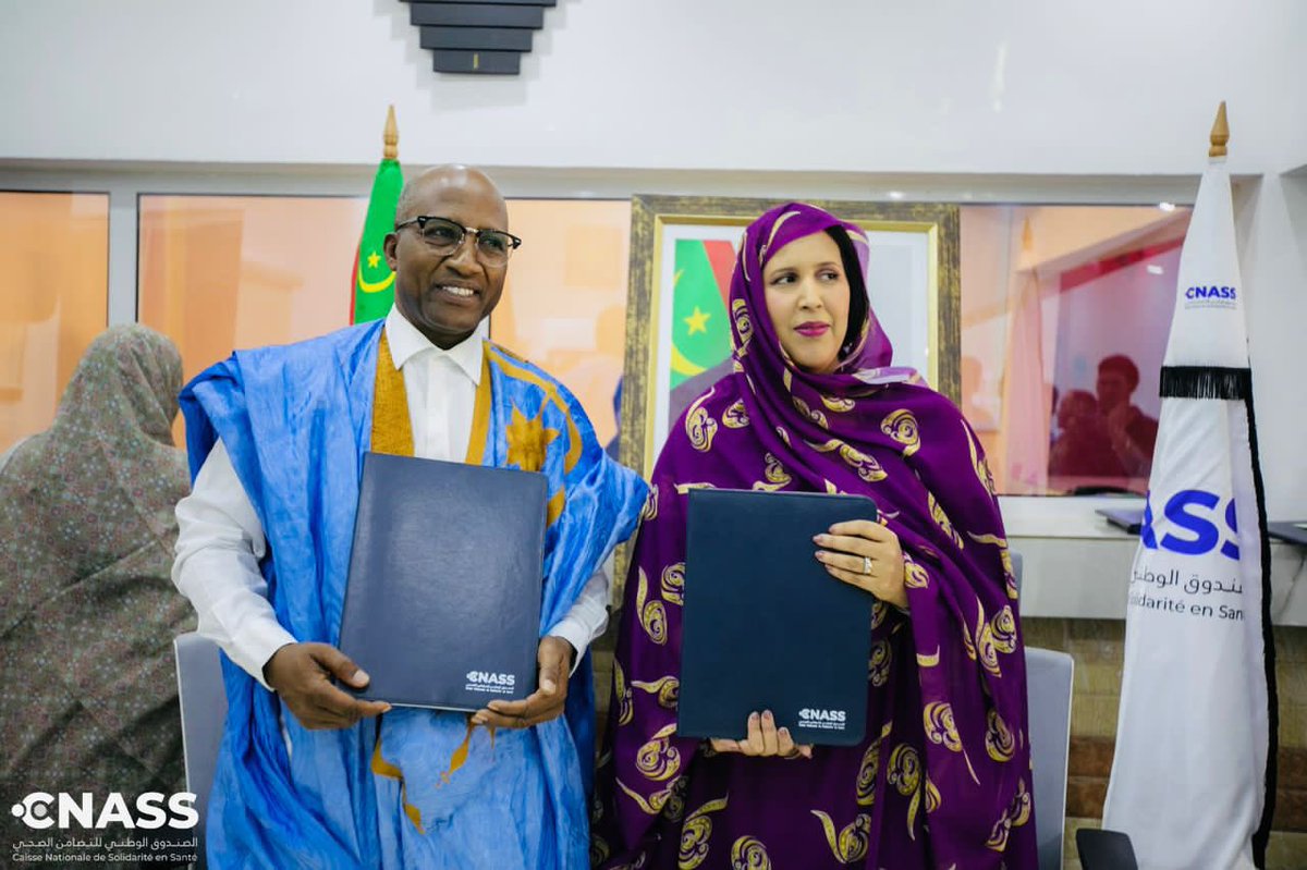 AbdallahiAmal's tweet photo. Signature de conventions de partenariat entre la #CNASS et les maires des 9️⃣ Moughataas de #Nouakchott.

L’objectif est de mettre en place des points d’adhésion #CNASS au niveau de chaque commune mais aussi d’affilier tout le personnel non permanent des mairies et leurs familles. https://t.co/6lqHe17t5I