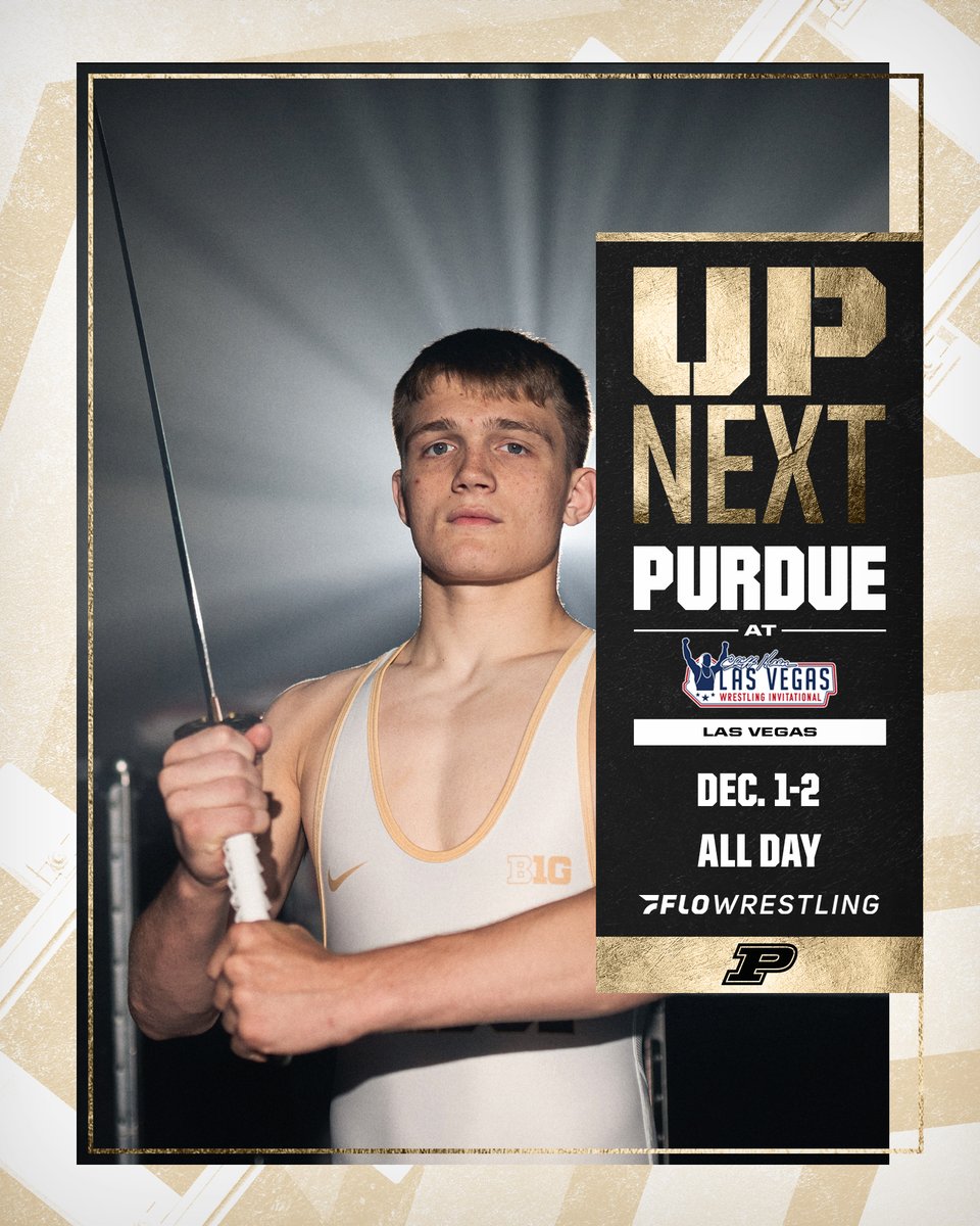 Headed out west ♠️♥️♦️♣️

🤼‍♂️ | Cliff Keen
📅 | Dec. 1-2
📍 | Las Vegas, Nev.
💻 | <a href="/FloWrestling/">FloWrestling</a> 

#BoilerUp🚂 | #AlwaysAggressive