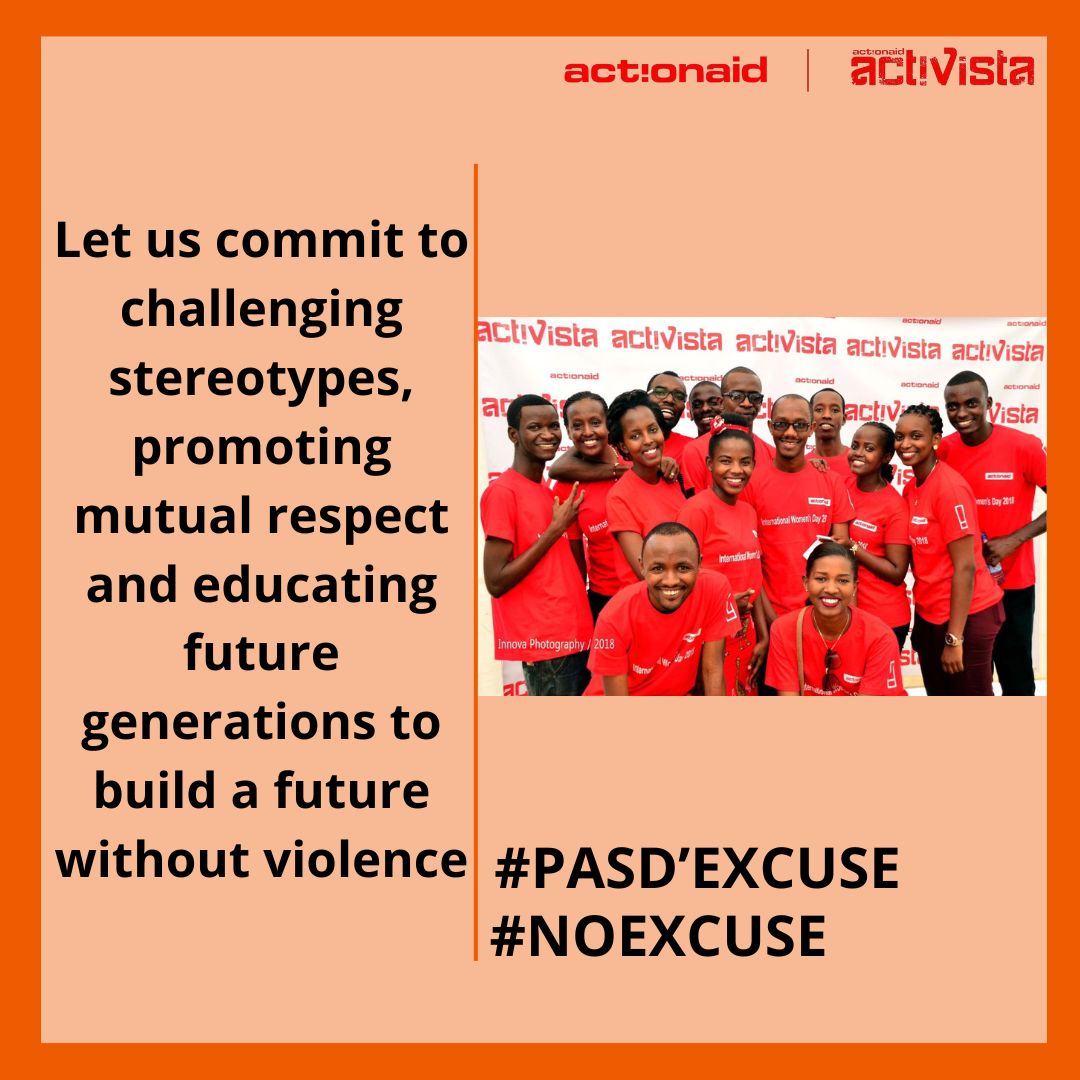 ActivistaBdi's tweet photo. *#16JOURSDACTIVISME*
*#NOEXCUSE*   

@ACTIONAID_Burundi 
@ACTIVISTA_Burundi 
#PASDEXCUSE https://t.co/cVbe5YUNO1