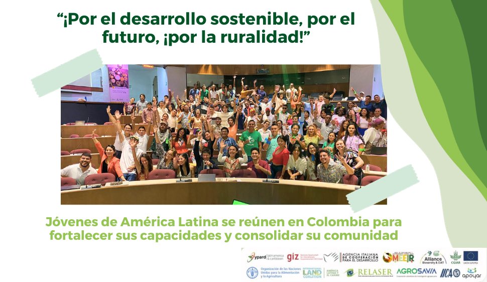 RedRelaser's tweet image. Más de 80 jóvenes de distintos países de América Latina se reunieron en 🇨🇴 para el encuentro Juventud Rural Futuro Sostenible. Compartieron conocimientos, fortalecieron capacidades y consolidaron una comunidad de jóvenes por un desarrollo rural inclusivo👉🏻 cutt.ly/lwI0IRGx