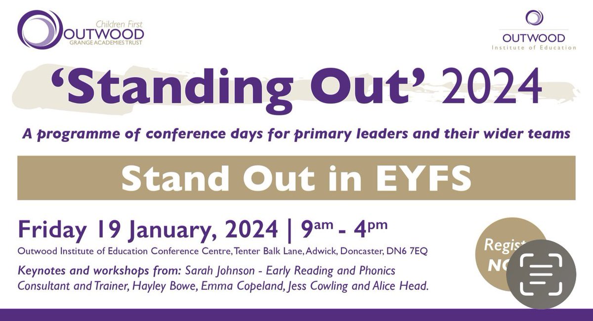 The @EarlyExcellence team are looking forward to supporting this event in January with the Outwood Grange Academies Trust. Always good to hear from Outstanding Leaders across the EYFS sector who will share their knowledge and experience @OGATrust