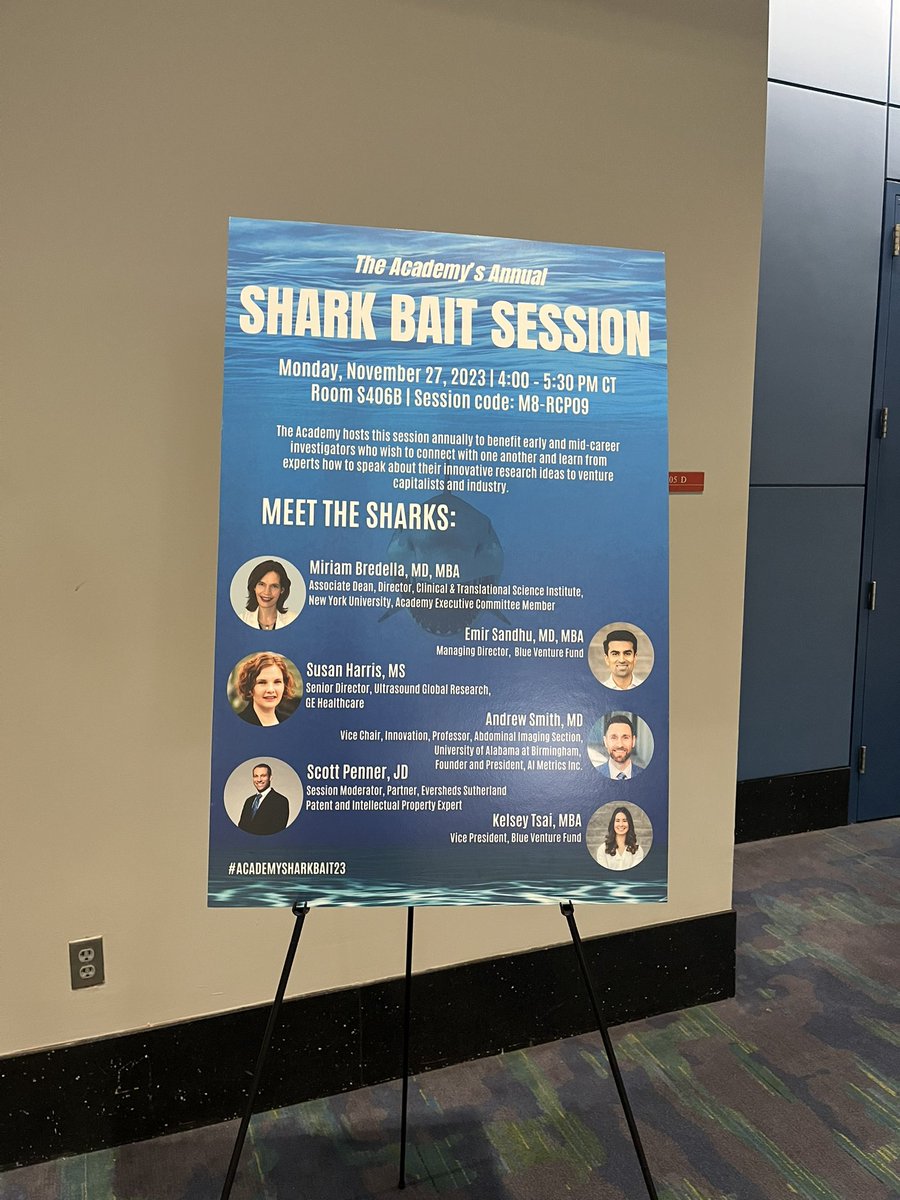 Can we count on seeing you at #AcademySharkBait23 today at 4pm? Drop any questions you have before the session below 👇 @RSNA #RSNA23