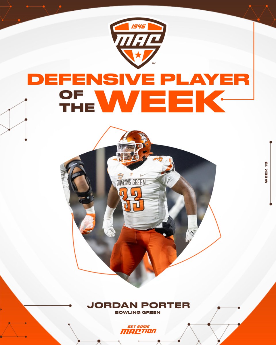 .<a href="/Jroc2302/">Jordan Porter</a> played a crucial role in Bowling Green's 34-10 victory over Western Michigan. 

Porter totaled four tackles and showcased his defensive prowess by forcing a fumble. Notably, he achieved a career-high with two timely sacks in the first half, contributing to BGSU’s