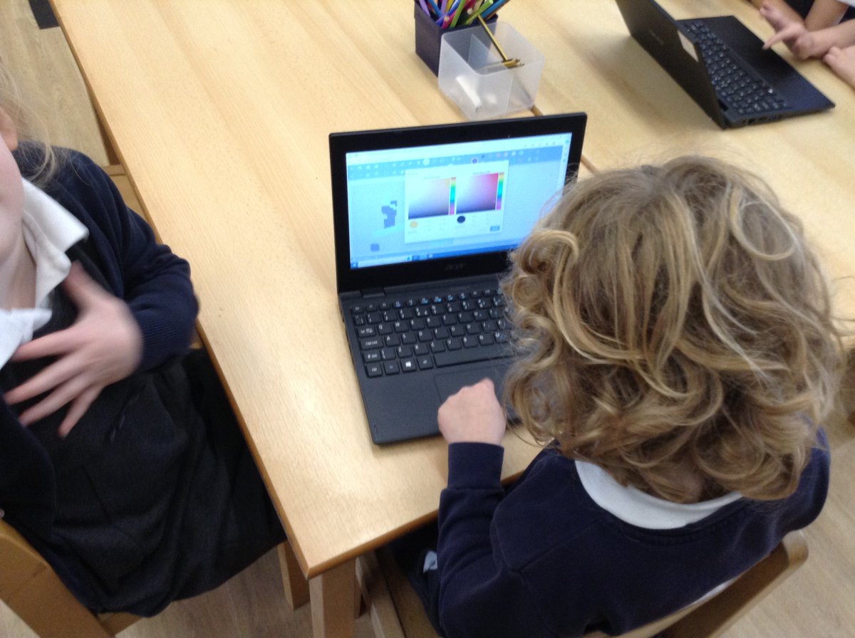 BPSHull's tweet photo. 1AA were very excited to use the laptops to explore the different tools they could use to create pictures.#BPSComputing https://t.co/aRYnFvsdGq