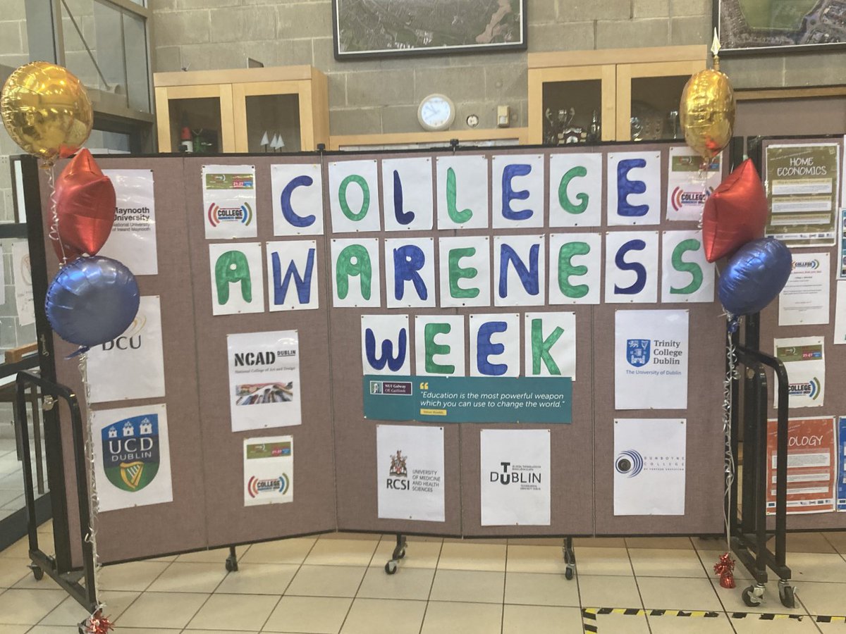 GuidanceCs's tweet photo. We had a great @CollegeAware week here in @HartstownCS . "Drop everything and chat college" was a huge success thanks to all the staff for their input. Thanks to everyone who took part in our daily quizzes/competition and congratulations to our winners pictured below. https://t.co/2zuQi7CtPG