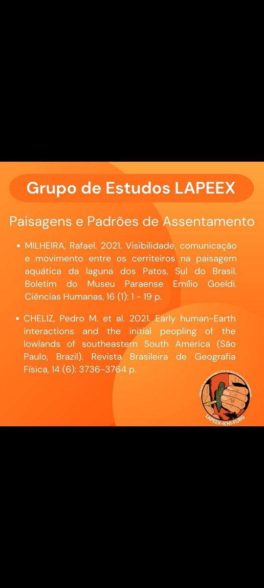 lapeex_furg's tweet image. Sexta-feira é dia do Grupo de Estudos do LAPEEX, onde nos encontramos para discutir textos sobre temas envolvendo discussões essenciais para a Arqueologia em geral e para os projetos desenvolvidos pela equipe.
